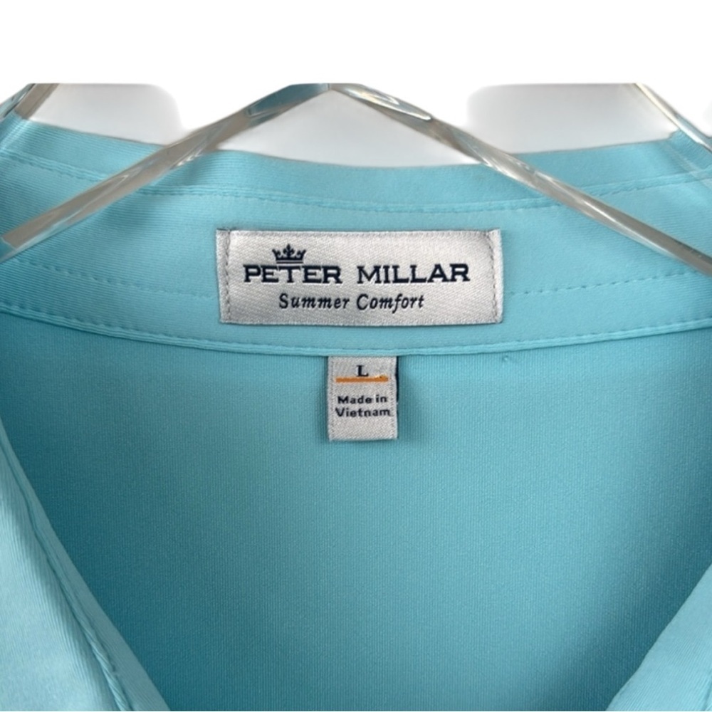 Peter Millar Solid Performance Jersey Polo Size L… - image 3